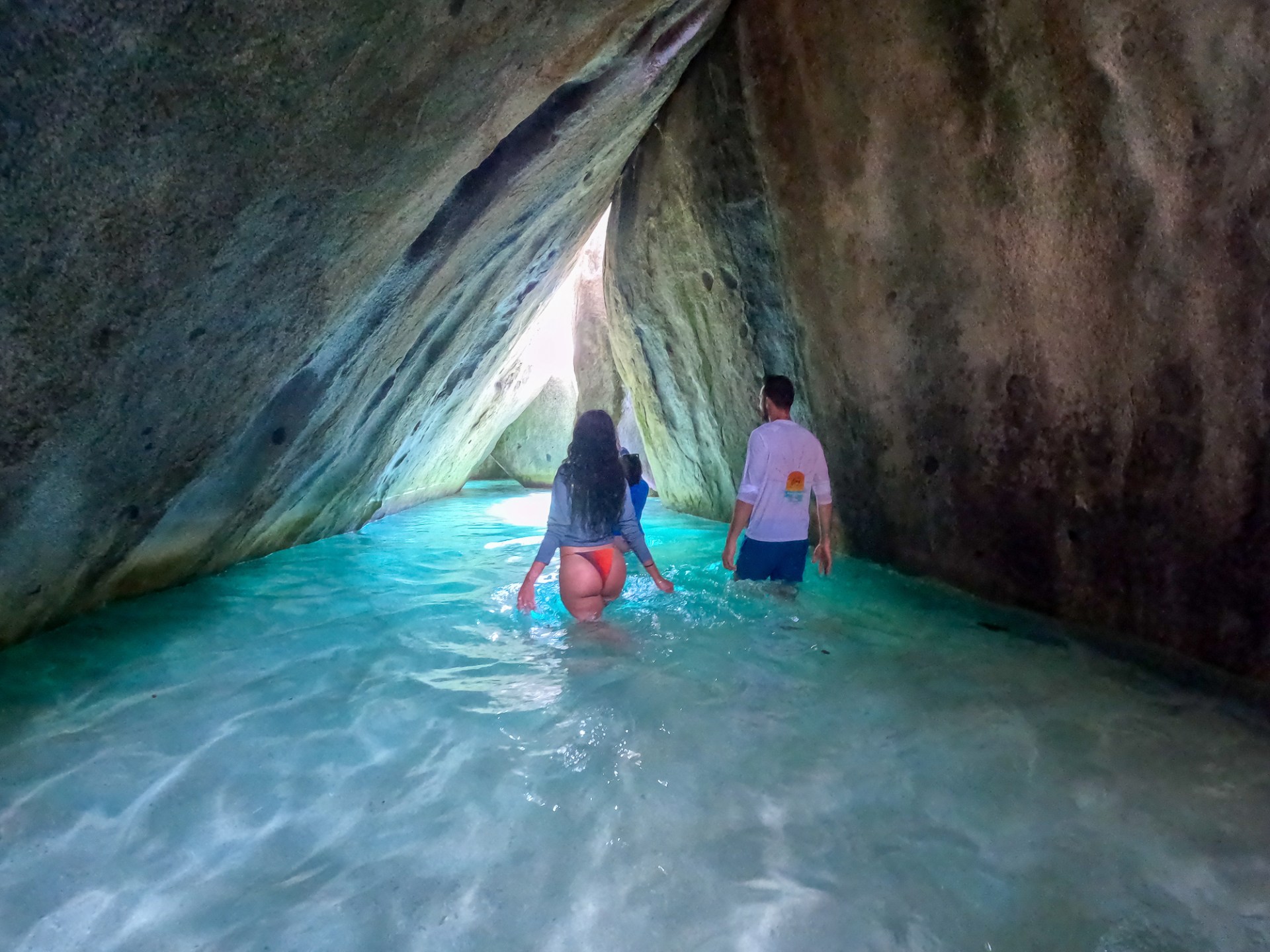 a girl in a pool of water