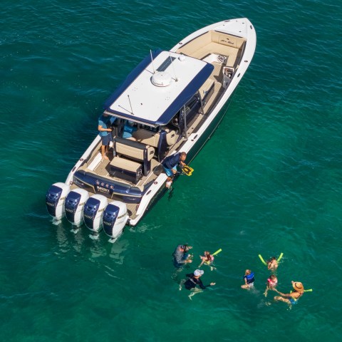 a boat that is floating in the water